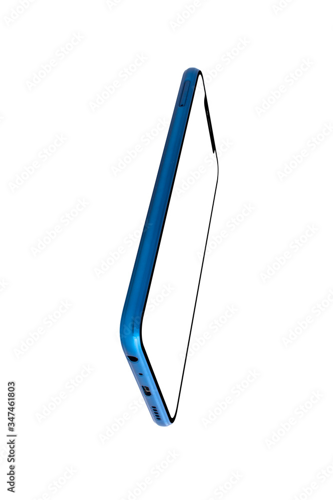 Blue Modern Isolated Smart Phone. Blank screen for mockup. Blue Modern Isolated Smart Phone. Blank screen for mockup.