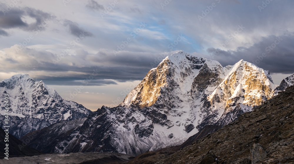 View of mountains during Everest Base Camp trek