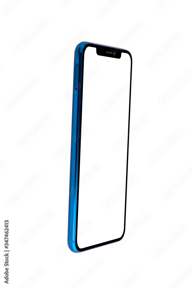 Blue Modern Isolated Smart Phone. Blank screen for mockup. Blue Modern Isolated Smart Phone. Blank screen for mockup.
