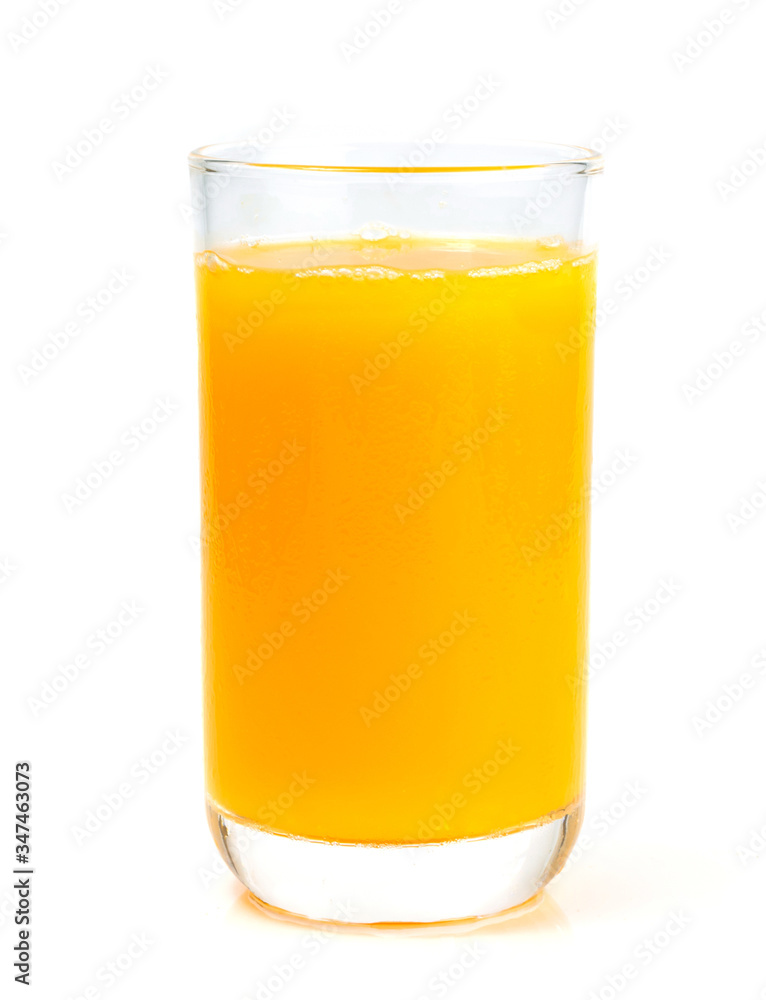 Orange juice and fruits on a white background Orange juice and fruits on a white background