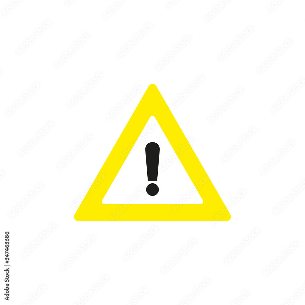 Yellow Warning Sing. Concept of security and attention - Vektorgrafik Yellow Warning Sing. Concept of security and attention - Vektorgrafik