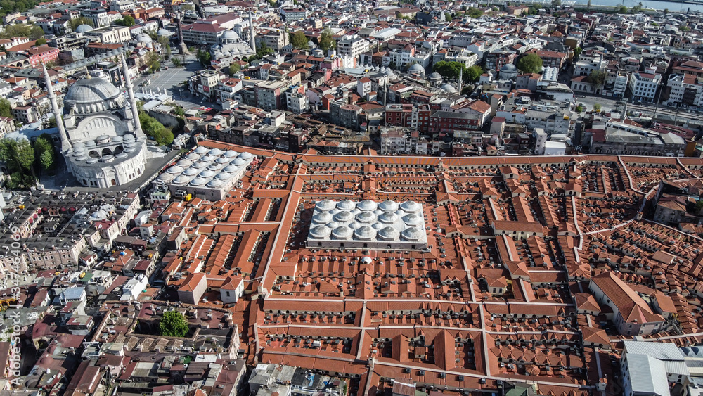 Fototapeta premium Aerial view of Grand Bazaar in Istanbul