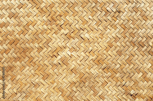 Handicraft woven bamboo texture and pattern for background.