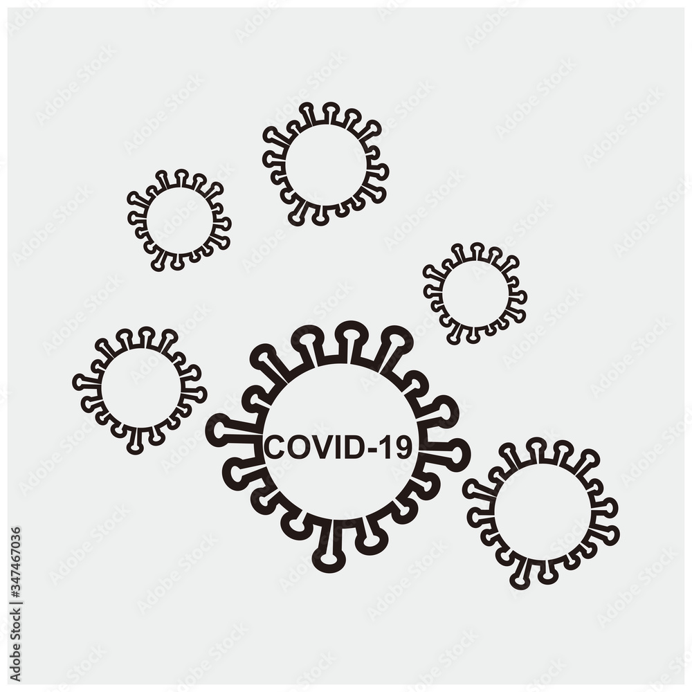 Coronavirus outbreak in Wuhan, China. COVID-19 virus epidemic vector simple isolated illustration Coronavirus outbreak in Wuhan, China. COVID-19 virus epidemic vector simple isolated illustration