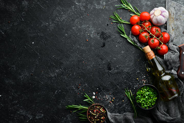 Black cooking banner. Free space for your text.