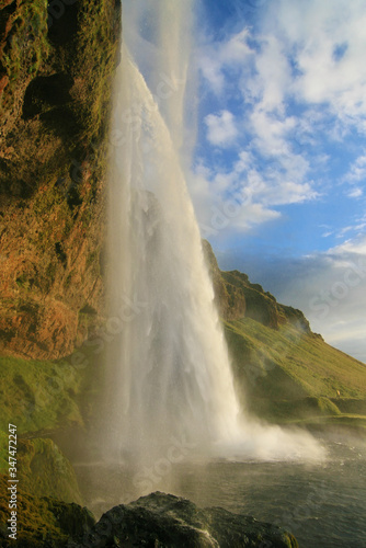 Seljalandsfoss Waterfall at Dusk