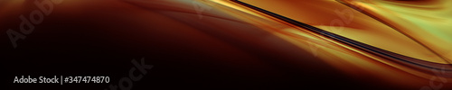 Abstract curved and glowing lines. Tech  business  sci fi or futuristic effect. Horizontal banner. Multicolored.