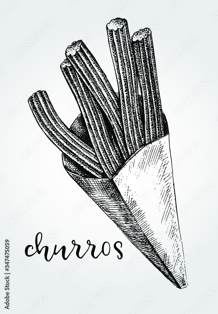 Fotografie Delicious spanish dessert churros
