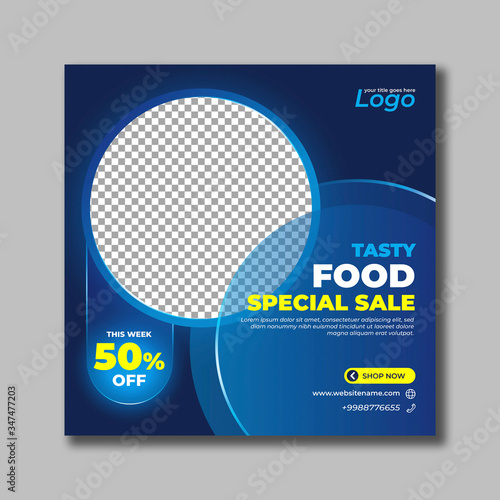 Food Sale Social Media Post Square Banner for Business Promotion