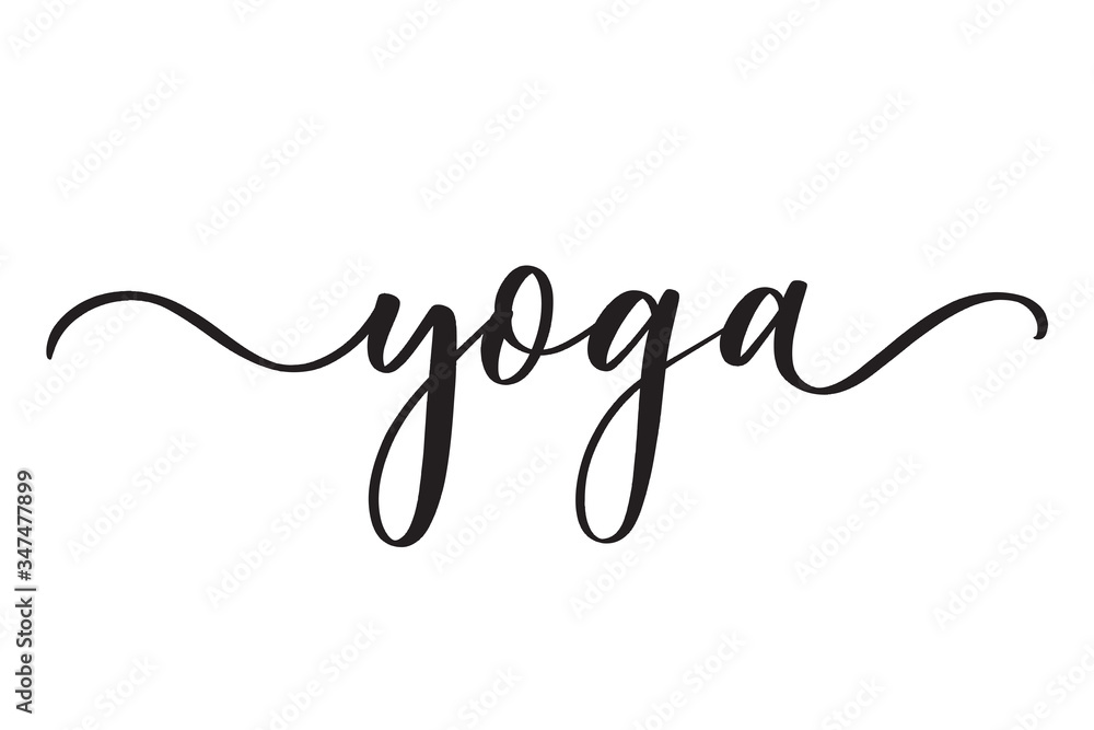 Yoga. Concept inscription typography design logo. Yoga. Concept inscription typography design logo.