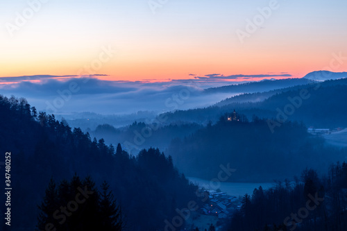 Sunrise over the mountains