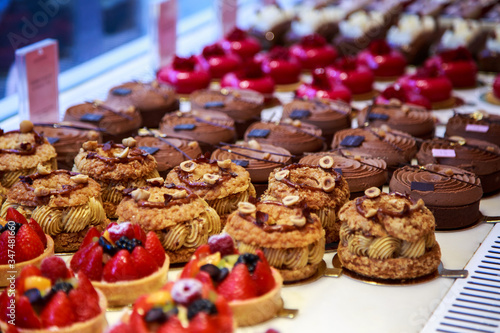Konstfotografi a selection of cakes on a counter