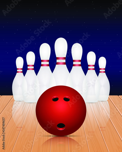 Bowling club vector design illustration
