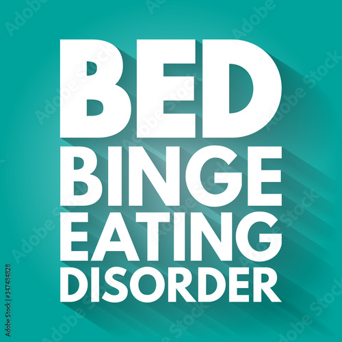 BED - Binge Eating Disorder acronym, health concept background