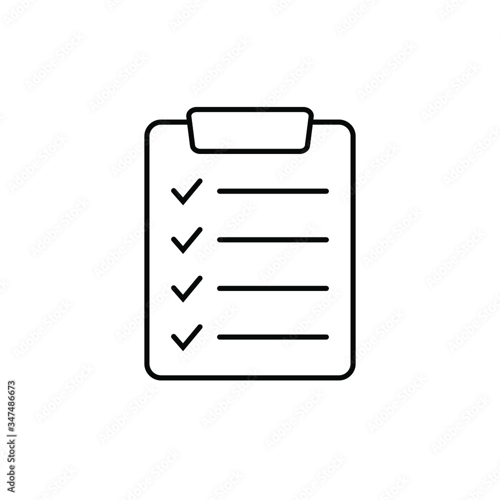Clipboard with checklist icon, symbol for web site and app design. Vector illstration. Clipboard with checklist icon, symbol for web site and app design. Vector illstration.