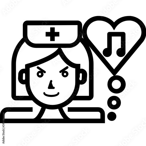 Lovely ,nurse, shaped ,heart ,device