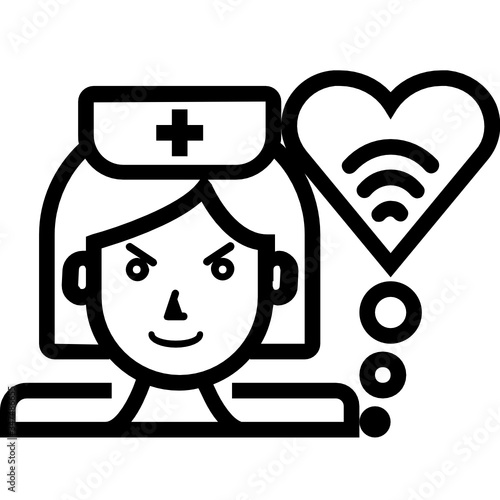 Lovely nurse-shaped heart device