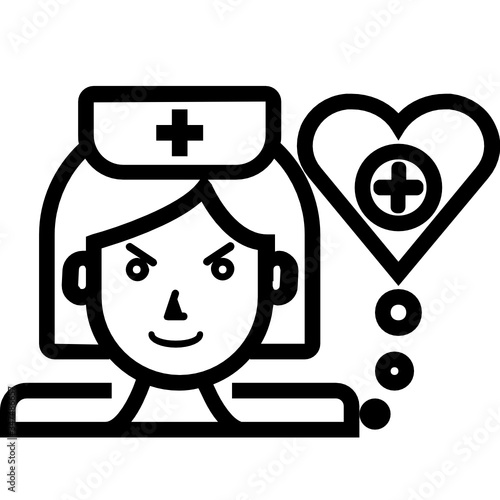 Lovely nurse shaped heart device