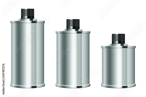 Motor oil metallic bottle vector design illustration isolated on white background 
