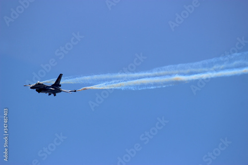 
A multipurpose military aircraft in flight