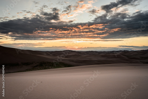 Sunset Over Endless Sand Dunes © kellyvandellen