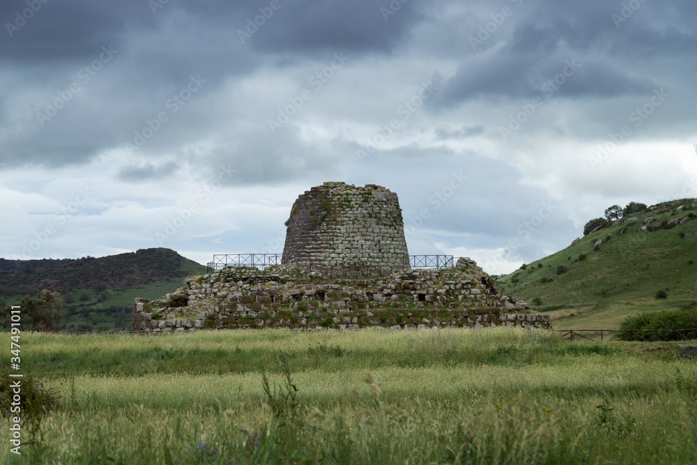 The view of ancient Sardian Nuraghe The view of ancient Sardian Nuraghe