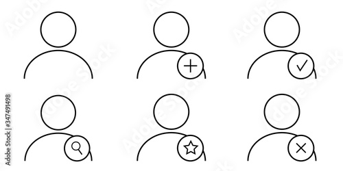 Ensemble d'icônes utilisateur et avatars