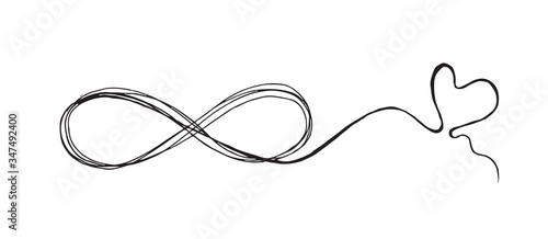 Infinity sign hand drawn illustration