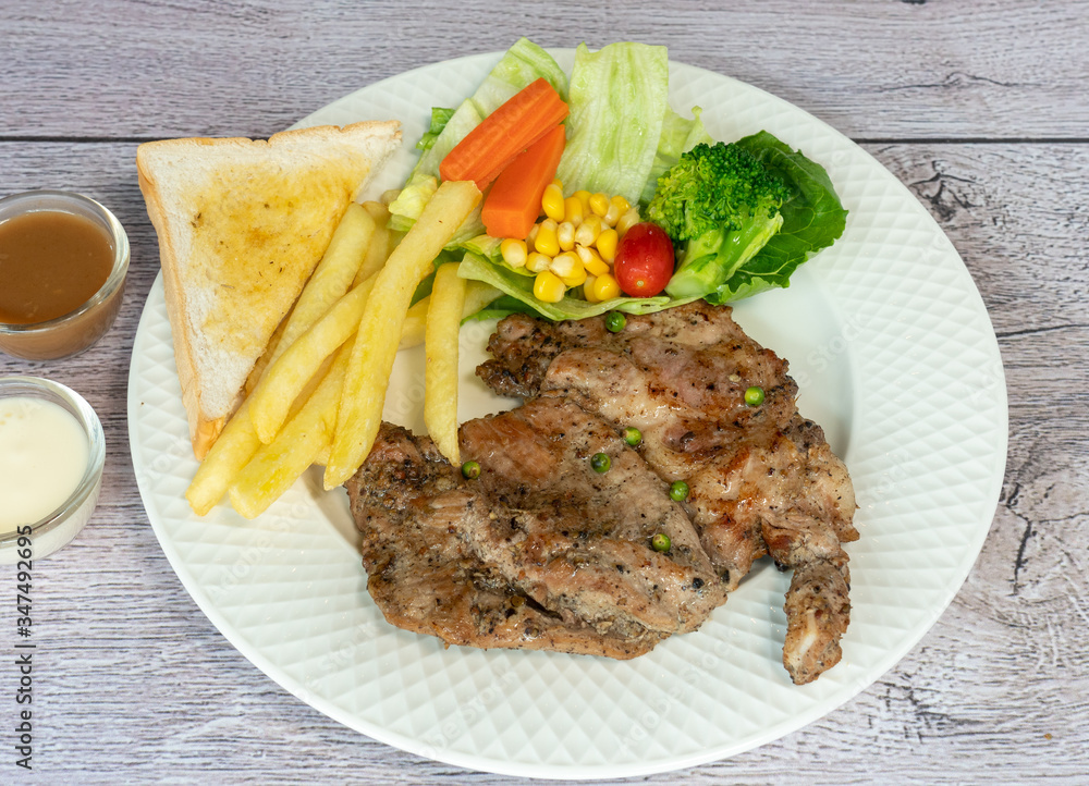 Pork, Beef, Salmon, T-bone, Sirloin, Steak Selections Pork, Beef, Salmon, T-bone, Sirloin, Steak Selections