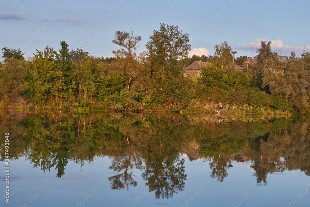 Fishing on the lake in the village of Dronovo. Fishing on the lake in the village of Dronovo.
