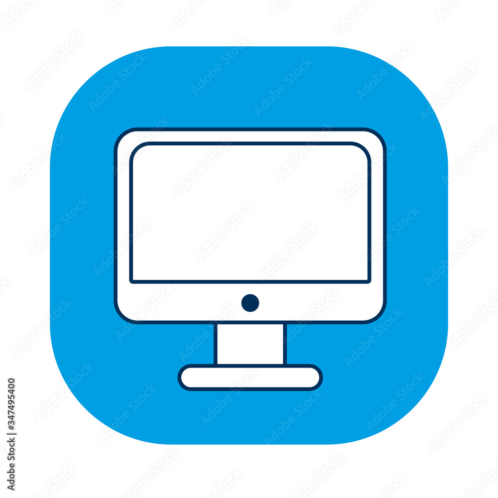 desktop computer monitor isolated icon desktop computer monitor isolated icon