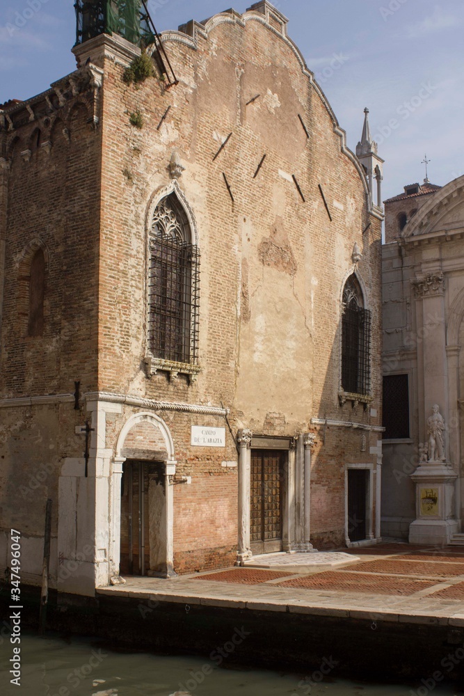 Fototapeta premium The Church of the Abbey of Misericordia (abbazia de la Misericordia )in Venice, ancient deconsecrated church