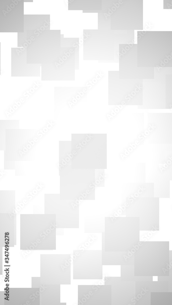 White abstract background. Misty backdrop with grey squares. 3D illustration