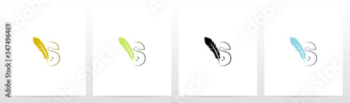 Feather Quill On Letter Logo Design S