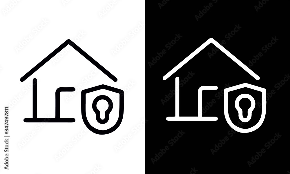Smart Home icons vector design black and white Smart Home icons vector design black and white