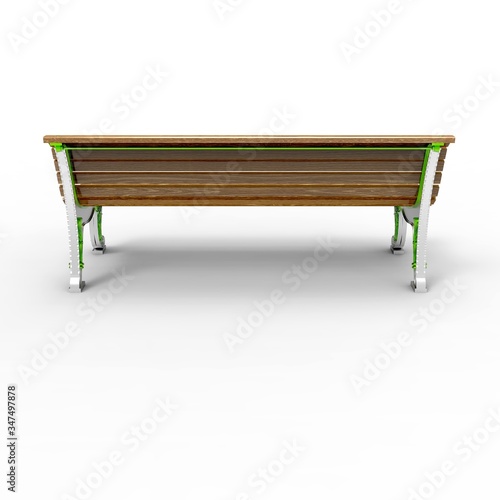 3d image of aluminum bench Admiral 6