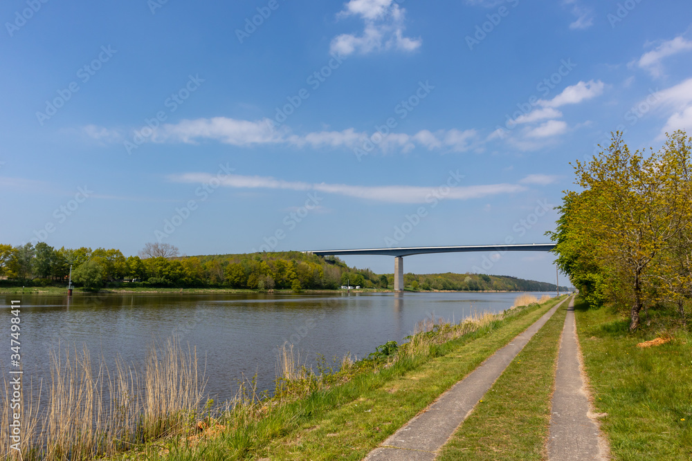 Autobahn A23 bridge over Kiel Canal