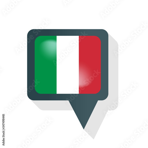 The national flag of Italy. Italian flag.