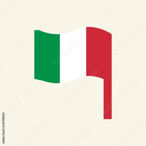 The national flag of Italy. Italian flag.