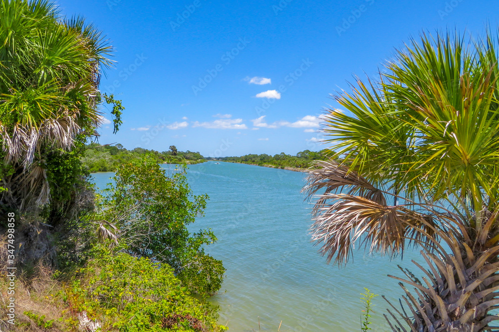 Gulf Intercoastal Waterway in Caspersen Beach Park in Vencie Florida on the southwest coast of Florida