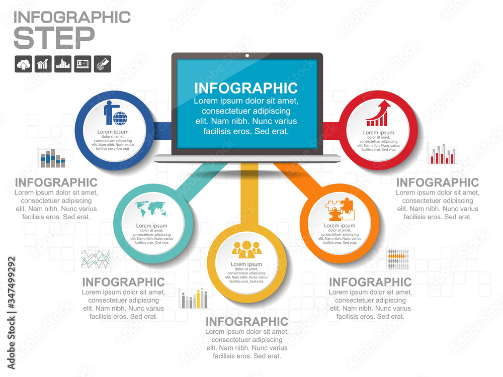 Business data Process chart. diagram with steps, options, parts or processes. business template for presentation. Abstract elements of graph, Creative concept for infographic.