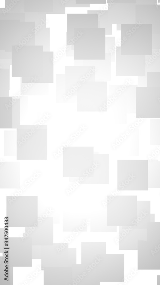 White abstract background. Misty backdrop with grey squares. 3D illustration