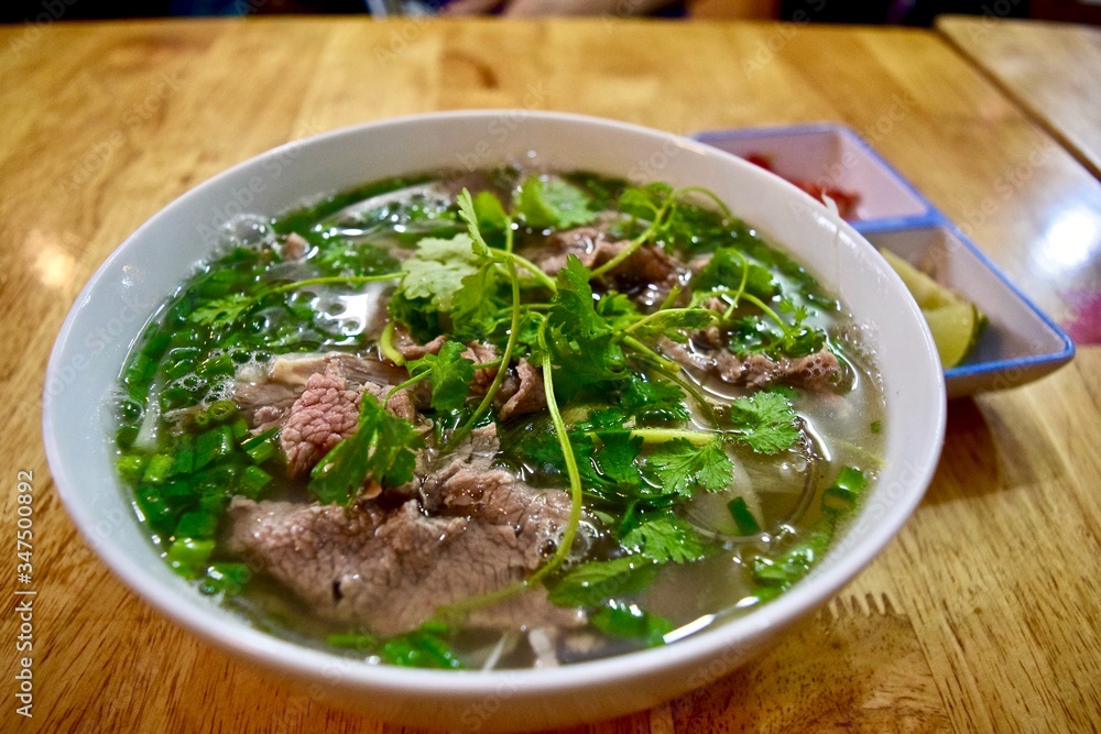 Beef foo.
Vietnamese rice noodle in Hanoi. Beef foo.
Vietnamese rice noodle in Hanoi.