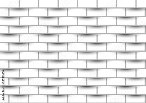 Vector 3d paper grey cover modern.White brick wall is texture for use wallpaper. Abstract pattern stonewall background.