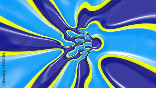 Rotating Abstract Tunnel. Camera Movement Inside. 3D Animation
