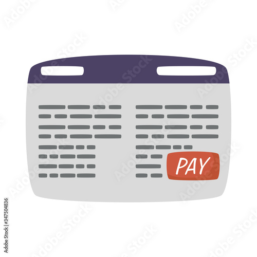 webpage template with pay button ecommerce