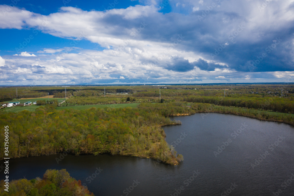 Abstract Aerial of Plainsboro New Jersey