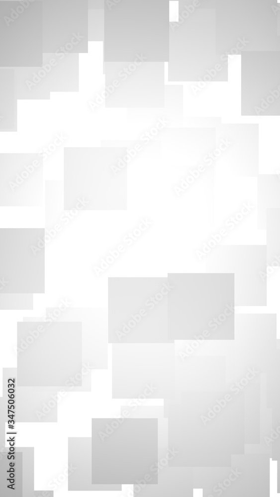 White abstract background. Misty backdrop with grey squares. 3D illustration