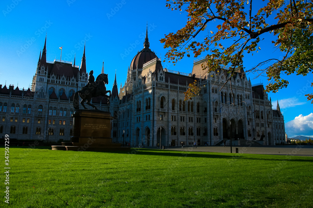 Ferenc II Rakoczi Statue in the front of the Budapest Parliament, Hungary