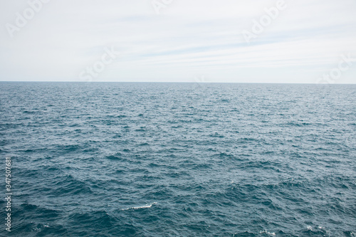 Calm Sea or Ocean And Blue Sky Background